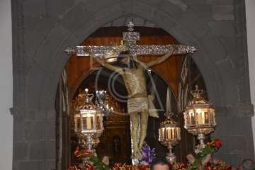 Oficios religiosos del mediodía y procesión del Santo Cristo de Telde (Foto TA)